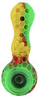 Okian Honeycomb Silicone Bowl with Cleaning Tool (red/yelw/Green)