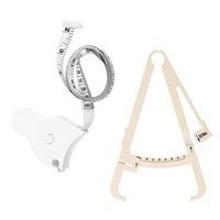 2pcs Body Fat Caliper Set Slim Health Fitness Measurement Tape Analyzer