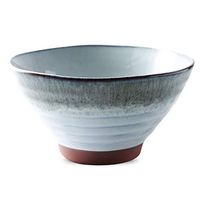 Bowl Grain Folk culture bowl, Ramen Folk culture bowl Threaded Ceramic Soup Folk culture bowl Household Handmade Ceramic Tableware, Tableware (Color : 950ml-Blue, Size : 17.5 9.2cm) Hotel tableware