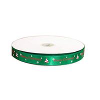 STOBOK Christmas Ribbons Holiday Decorations for Gift Wrapping Hair Bows Making (Green)