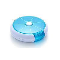 NEARTIME Upgraded Pill Box Round for Travel, Pill Case Organizer 7 Day Weekly Daily Once a Day with 7 Compartment