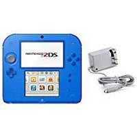 Nintendo 2DS Bundle (2 Items): Nintendo 2DS Electric Blue 2 w/Mario Kart 7 and Tomee AC Adapter