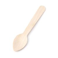 Yuxiale Disposable Eco-Friendly Biodegradable Compostable (Pack Of 100) -Mini Wooden Spoons 4.5" Length -Perfect for Crafts, Sugar Scrubs, Tasting and Sampling