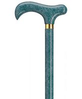 Ladies Derby Cane Sea Foam Maple Shaft, Print Handle  -Affordable Gift! Item #DHAR-9169200