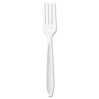 SOLO HSWF0007 Impress Heavyweight Full-Length Polystyrene Cutlery, Fork, White, 1000/Carton