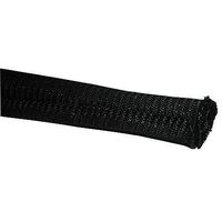 Electriduct 1/4" Gator Sleeve Braided Wrap Around Sleeving Wire Protection Cable Flexible Side Entry Conduit - 250 Feet - Black