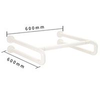 Bathroom safety rails Wash basin handrail elderly Disabled Toilet Roll-skid safety handrail (Color : White)