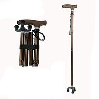 Jolly Travel Adjustable Folding Canes and Walking Sticks for Men and Women - Led Light and Easy Grip Handle for Arthritis Seniors & Disabled - Best Mobility Aids Cane