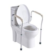 wenlongshop Stand Alone Toilet Rail,Height Adjustable Easy Installation Bathroom Safety Frame for Elderly, Handicap and Disabled,Toilet Safety Grab Bar