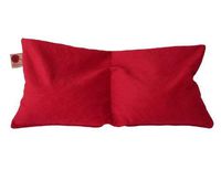 Hot Cherry Pit Pillow Double Square (Red Denim, Natural-Dyed Minimal Package/Twine) Natural Moist Heat Relieves Muscle Pain, Tension Relief, Headaches, Arthritis, Hot/Cold Therapy, Microwavable