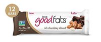 Love Good Fats Bars (Keto Bar, Keto Snacks for Keto Diet, Low Carb Snacks for Low Carb Diet, Low Net Carbs, Gluten Free, Non-GMO) - 12 bars x 39g each, Rich Chocolatey Almond