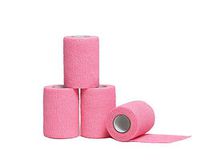 HealiT ShieldGrip™ Cohesive Bandage 3inch-Wide Self Adherent Athletic Wrap Medical Tape, Elastic Flexible Breathable First Aid Gauze Ideal for Stretch Ankle Sprains, Swelling, Sports - Pink - 4 Pack
