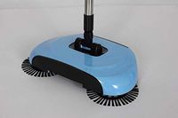 SBQF Household Hand Sweeping Machine Without Electricity 360 Degree Rotating,Automatic Cleaning Push Sweeper Broom Dustpan Trash Bin (Color : Blue)