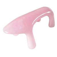 Ibnotuiy Dog Shape Crystal Resin Gua Sha Scraping Massage Tool Smooth Edge Guasha Board Body Stick Massager (Pink)