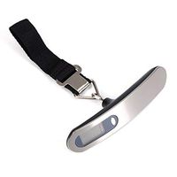 Cuiedailqhb 50Kg/10g Portable Mini Digital Electronic Scale Luggage Hanging Weight Balance - Silver+Black