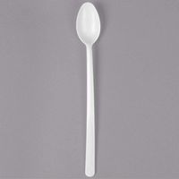 Dart SO8BW 8" White Plastic Soda/Milkshake Spoon - 1000/Case