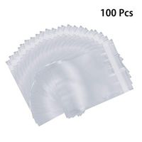 Smell Proof Bags - HIFEOS Resealable Mylar Bags, for Nuts, Tea, Coffee Beans, 4 x 6 Inch Clear Ziplock Pouches, 100 PCS