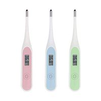 Gmmyee Digital Body Thermometer, Waterproof Underarm Thermometer with Beeper and Memory, Accurate Read & Monitor Fever Temperature in Quick 20 Seconds by Oral Rectal & Axillary (Pink)
