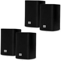 Acoustic Audio AA351B Indoor Outdoor 2 Way Black Speakers 1000 Watt 2 Pair Pack AA351B-2Pr