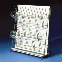 STAND GLASSWARE DRAIN 1-SIDE - Poxygrid Drying Rack, Epoxy-Coated Steel Wire, SCIENCEWARE