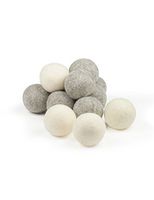 Wool Dryer Balls, Natural Fabric Softener 12pk - Gray & White