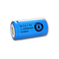Exell 1.2V 2500mAh NiCD C Rechargeable Battery Flat Top Cell Fast USA Ship