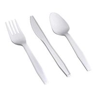 AmazonBasics 1440 Piece Plastic Cutlery Set, Light-Weight, White (720 forks, 480 spoons, 240 knives)