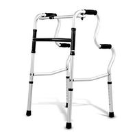 Elderly walker Walker Assisted Elderly Walking Support Frame Collapsible Light with Seat Bath Board FANJIANI (Color : No seat Board)