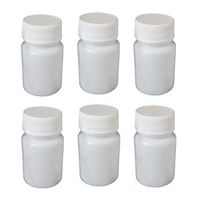 12PCS 15g/0.5oz White Empty Refillable Plastic Pill Container Box Bottles Case Storage Holder Dispenser Organizer with Screw Cap for Medicine Tablet Solid Powder Capsule Chemical Vitamin