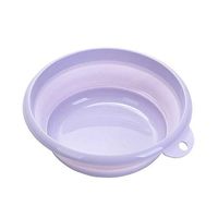 Folding wash Basin,Travel Portable Storage Bowl,Plastic Laundry tub for Household use (Purple, 10.2 * 4.3IN)