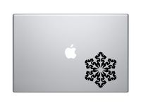 Snowflake Pattern #4 - Winter Art Christmas Decoration - 5" Black Vinyl Decal Sticker Car Macbook Laptop