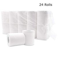 wang JESS Toilet Paper, 24 Rolls White Toilet Paper Smooth Soft Premium 4-Ply Toilet Paper Rapid Dissolving Toilet Paper for Home office Hotel