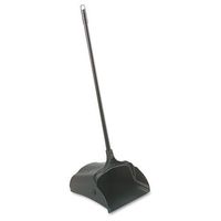 Lobby Pro Upright Dustpan, w/Wheels, 12 1/2 '', Polypropylene w/Vinyl Coat, Black