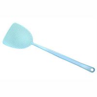 Fxbar Lightweight Fly Swatter Pest Control Manual Soft Thick Plastic Durable Long Handle Musca Swatters (Blue)