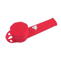 Unbreakable Honey Silicone Straw Pipe with lids and Glass Screen Bowl (red-3.6inch)