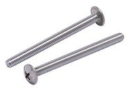 #8-32 X 2" Stainless Phillips Truss Head Machine Screw, (25pc), Coarse Thread, 18-8 (304) Stainless Steel, by Bolt Dropper