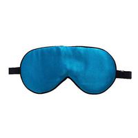 ZIMASILK 100% Natural Silk Sleep Mask Blindfold,Adjustable Super-Smooth Soft Eye Mask for Sleep with Bag (Peacock Blue)