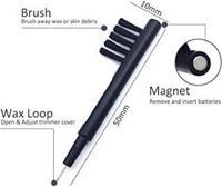 Rehear Hearing Amplifier Cleaning Brush with Wax Loop and Magnet (pack of 4)