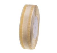 ATRibbons 50 Yards 1 Inch Wide Satin Ribbon with Organza Edge for Wedding Gifts Wrapping DIY Bows and Craft (Beige)