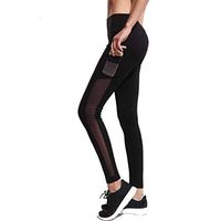 Theoylos Womens Yoga Running Capris Leggings Workout Pants Tummy Control High Waisted Sports Gym Fitness with Pockets Black