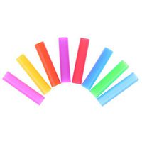 16Pcs Silicone Tips Cover Food Grade Cover for 1/4" Wide (6 mm) Stainless Steel Straws, Random Color