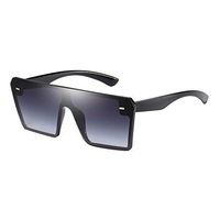 Meidexian888 Unisex Oversize Square Sunglasses Glasses Shades Vintage Retro Style (B)