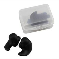 Overstep 1 Pair Soft Ear Plugs Environmental Silicone Waterproof Dust-Proof Earplugs Diving Water Sports Swimming Accessories Black