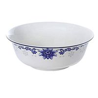 Bowl Salad Bowls Porcelain Bowls Ceramic Bowl round Bone china Glaze Microwave oven High temperature resistance Household Plant flower 2 packs Hotel tableware home noodles boiled fish soup bowl