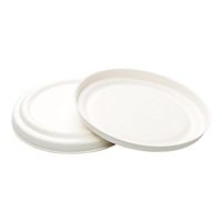 Bagasse Soup Cup Lid - Collezione Pulpa Soup Cup Lids - 100ct Box - Restaurantware