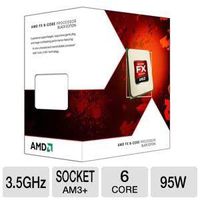 AMD FD6300WMHKBOX FX-6300 Hexa-core (6 Core) 3.50 GHz Processor - Socket AM3+Retail Pack - 6 MB - 8 MB Cache - Yes - 4.10 GHz Overclocking Speed - 32 nm - 95 W