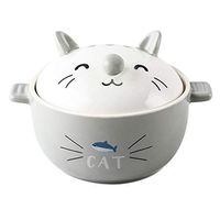 Home big wrist Cartoon Ceramic Soup Bowl Instant Noodle Bowl Cute Bowl with Bowl Student Dormitory Instant Noodle Bowl Kitchenware Gift) Decorative hotel retro soup bowl