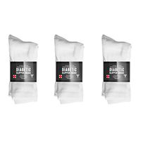 Personal Touch Unisex Men's or Ladies Diabetic Comfortable Hospital Slipper Socks, 9 Pairs (13-15, White)