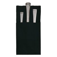 Hoffmaster 020166 Quickset Fold 603-QSD13 Dinner Napkin, Coin Embossed, 2 Ply 17" x 17", Black (Pack of 800)