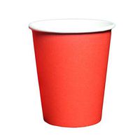 100 PCS Coffee Paper Cup 8 oz Disposable Paper Cup Red